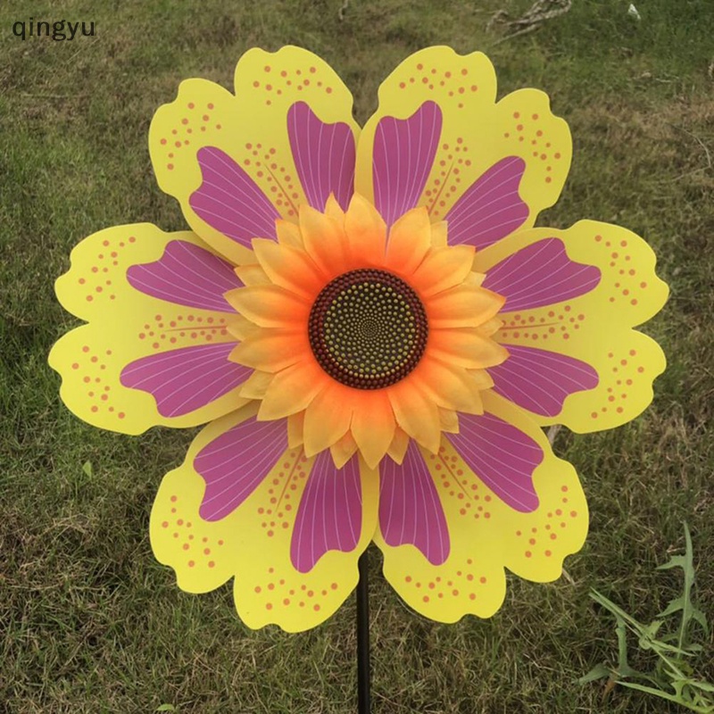 Qingyu Cối Xay Gió Một Lớp Thiết Kế Hoa Hướng Dương Nhiều Màu Sắc Đẹp Mắt