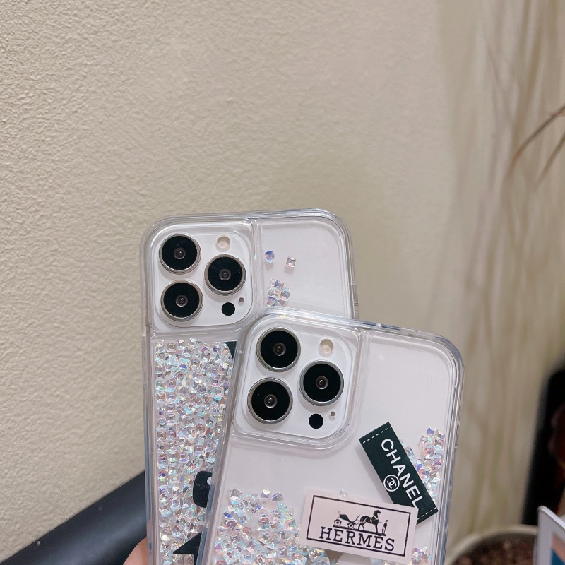 Ốp Điện Thoại Mềm Trong Suốt Chống Sốc Phối Kim Tuyến Nước Cho iPhone 14 13 12 11 Pro Max 14 Plus