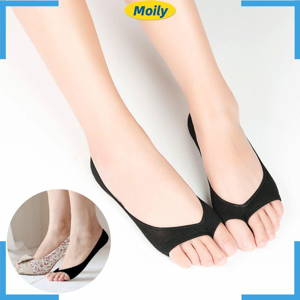 MOILYVN Set 5 Đôi Tất Cotton Hở Ngón Cho Nữ