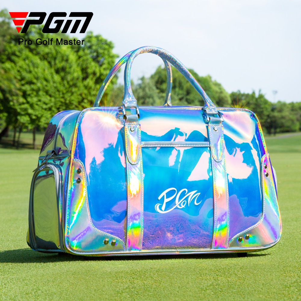 PGM Deluxe Golf Túi đựng giày nữ Lưới màu đỏ đầy màu sắc Túi quần áo không thấm nước Túi chơi gôn lớn YWB026
