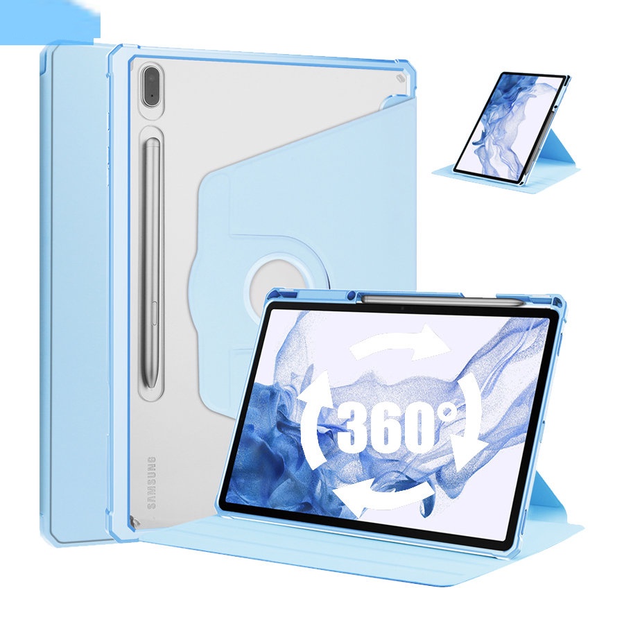 360° Ốp Máy Tính Bảng Bằng Acrylic Có Giá Đỡ Xoay Được Cho Samsung Tab A8 10.5 S6 Lite 10.4 '' A8 10.5 '' S7 S8 11 S7 FE S8 Plus 12.4