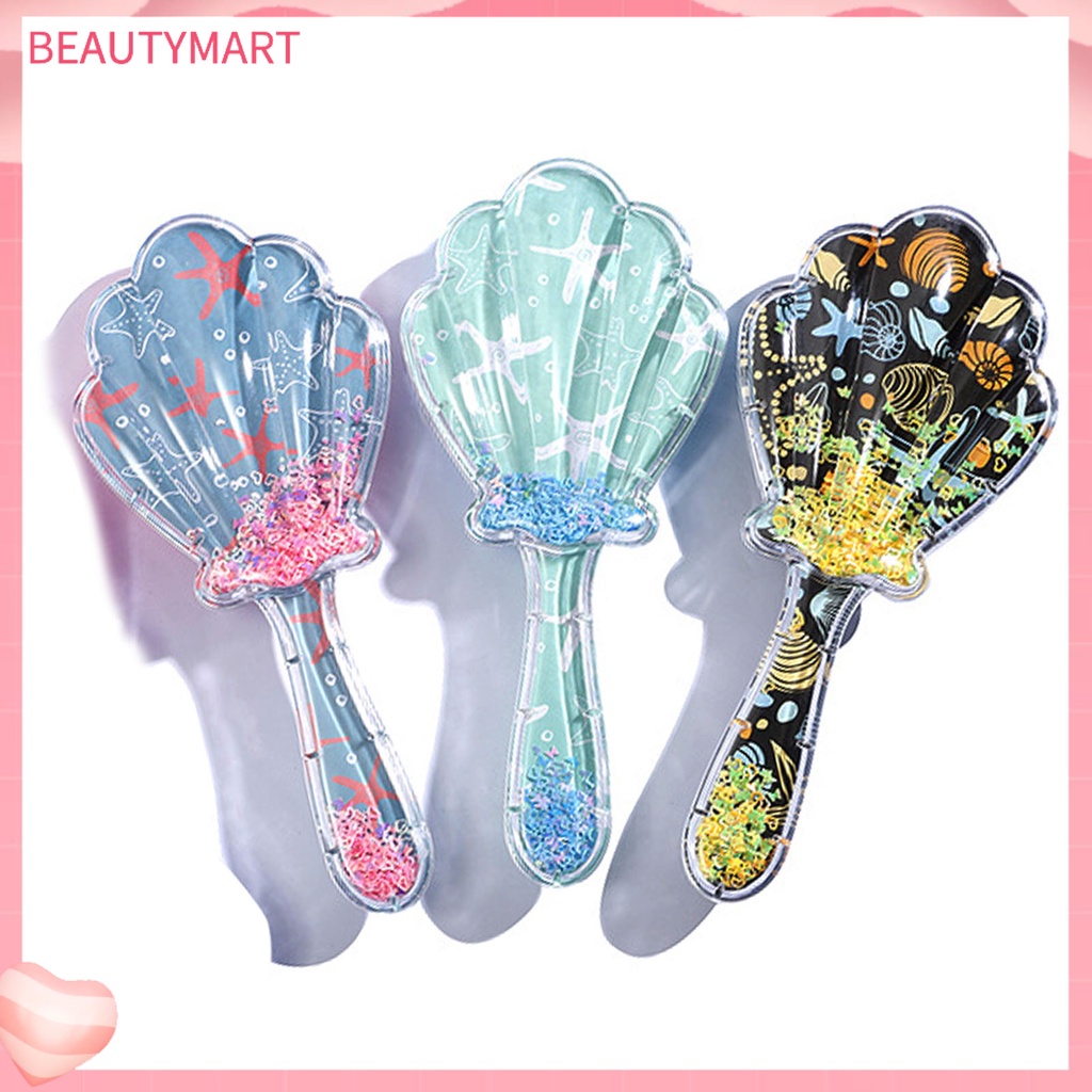 Lược Chải Tóc Đệm Khí Bằng Nhựa ABS Hình Sao Biển Màu Xanh Lá Kích Thước Nhỏ Gọn Dùng Tại Nhà