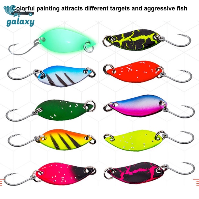 Set 12 Mồi Giả Nhử Cá Bằng Kim Loại Nhiều Màu Sắc Kèm Hộp Đựng