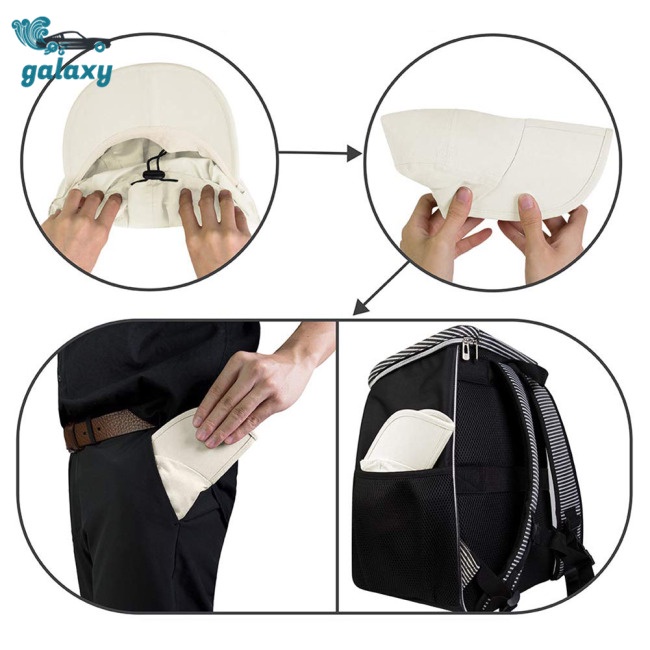 Galaxy Mũ Lưỡi Trai Chống Nắng Upf 50 + Chất Liệu Nhanh Khô Có Thể Tháo Rời Tiện Dụng