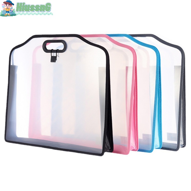 Bộ 2 Túi Đựng Tài Liệu Dày Khổ A3 Trong Suốt 3d Sức Chứa Lớn Tiện Dụng