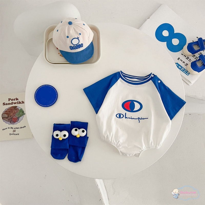 Áo Liền Quần Thể Thao Phong Cách Khối Màu Dễ Thương Dành Cho Bé Trai Gái