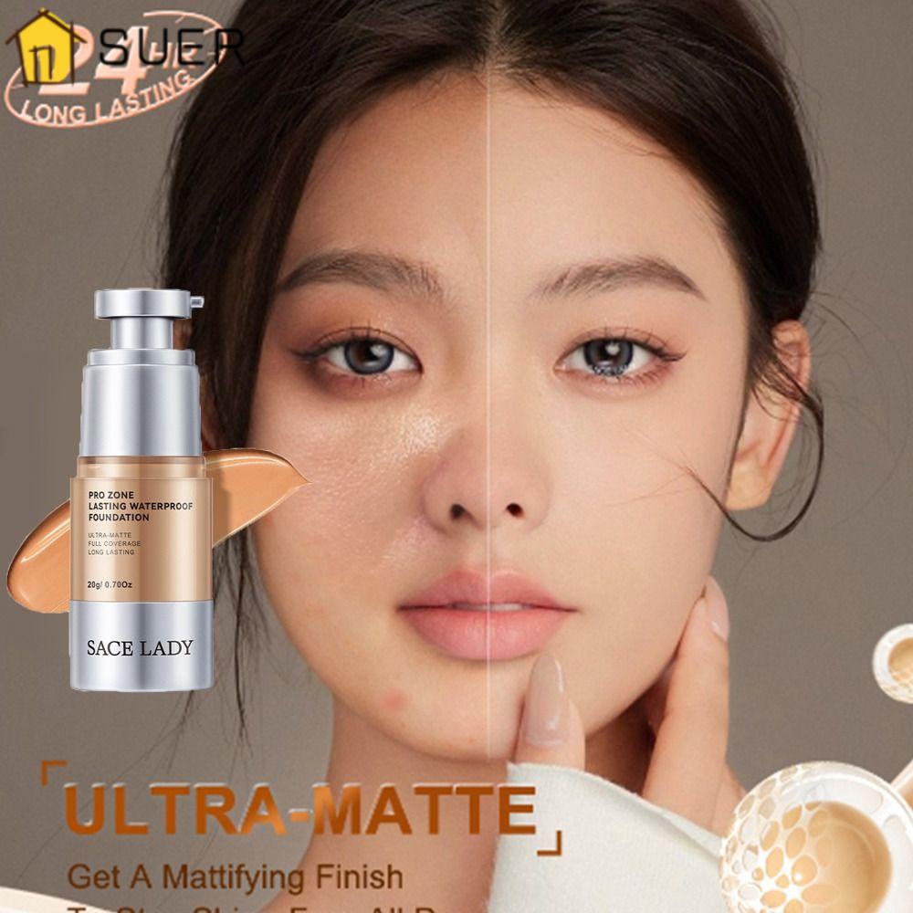 Kem Nền Che Khuyết Điểm SUENIN Dạng Lỏng Dưỡng Ẩm Chống Thấm Nước Lâu Trôi Che Phủ Toàn Diện Cho Nữ