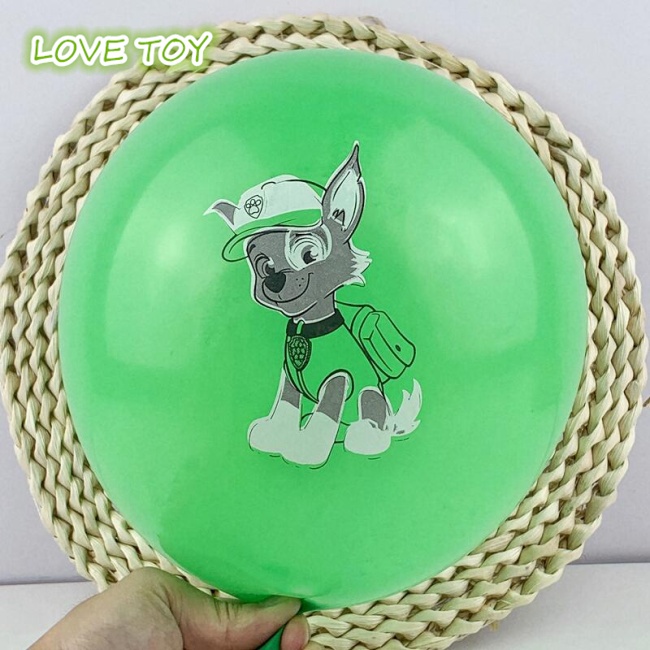 Set 10 Bong Bóng 12 inch Hình Chú Chó Hoạt Hình Dùng Để Trang Trí Tiệc Sinh Nhật Cho Bé