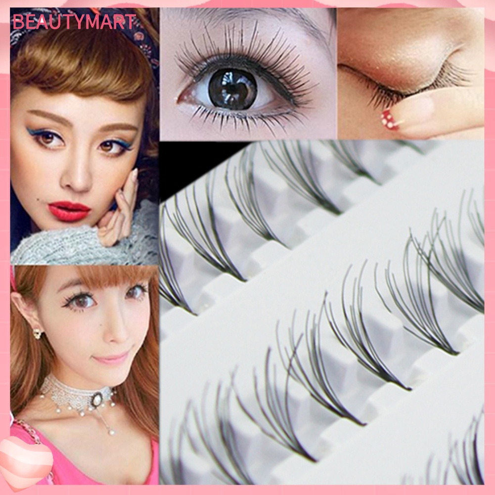 Cụm Lông Mi Giả Màu Đen 8 / 10 / 12mm Tự Làm Trang Điểm Cho Nữ