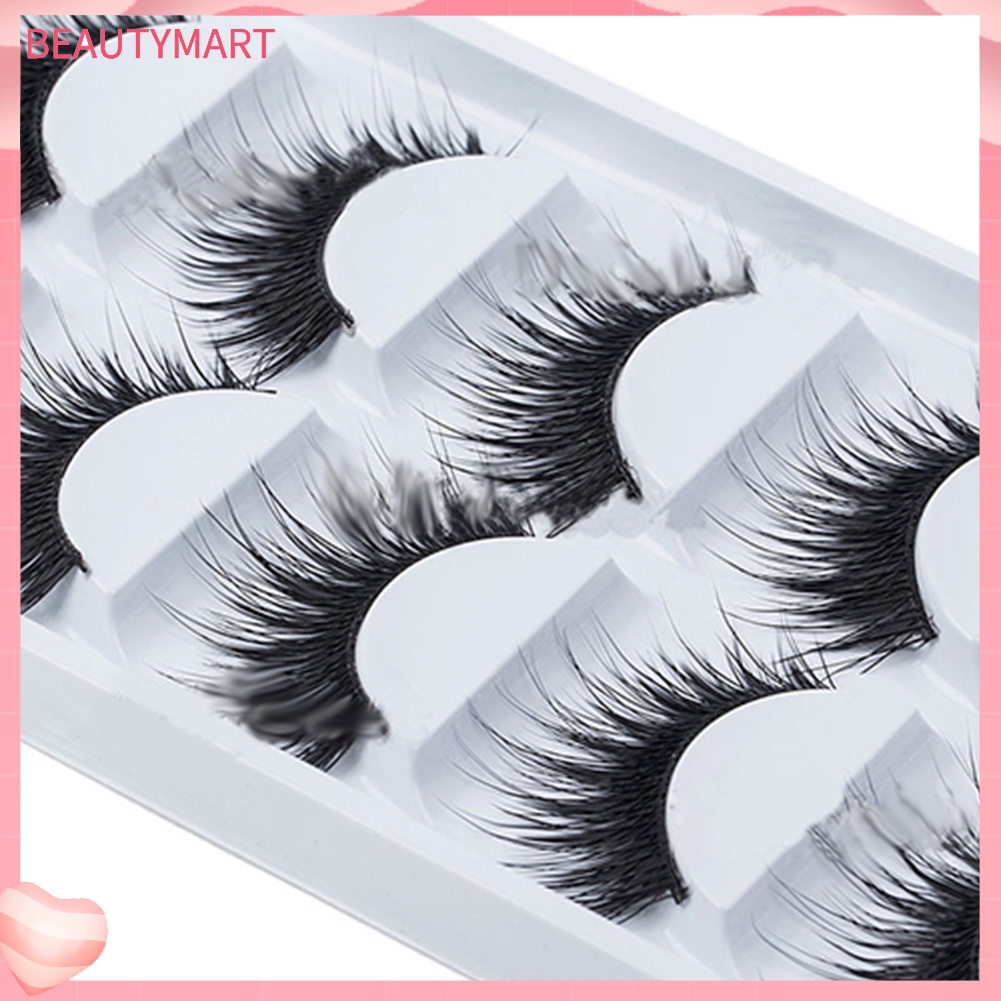 Set 5 Cặp Lông Mi Giả Dài Và Dày Handmade Dành Cho Trang Điểm