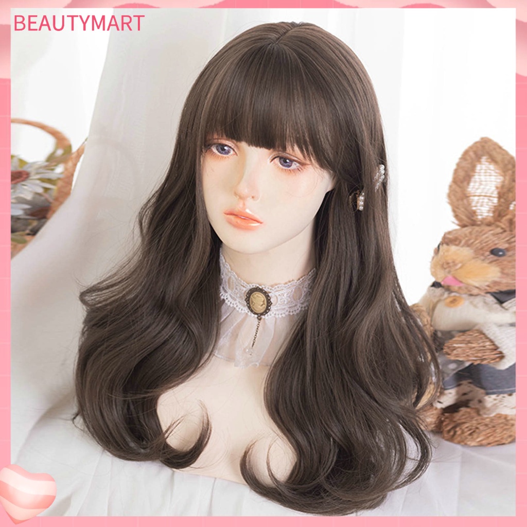 1 Bộ Tóc Giả Dài Xoăn Mượt Mà Không Vón Cục Che Phủ Toàn Diện Dành Cho Nữ