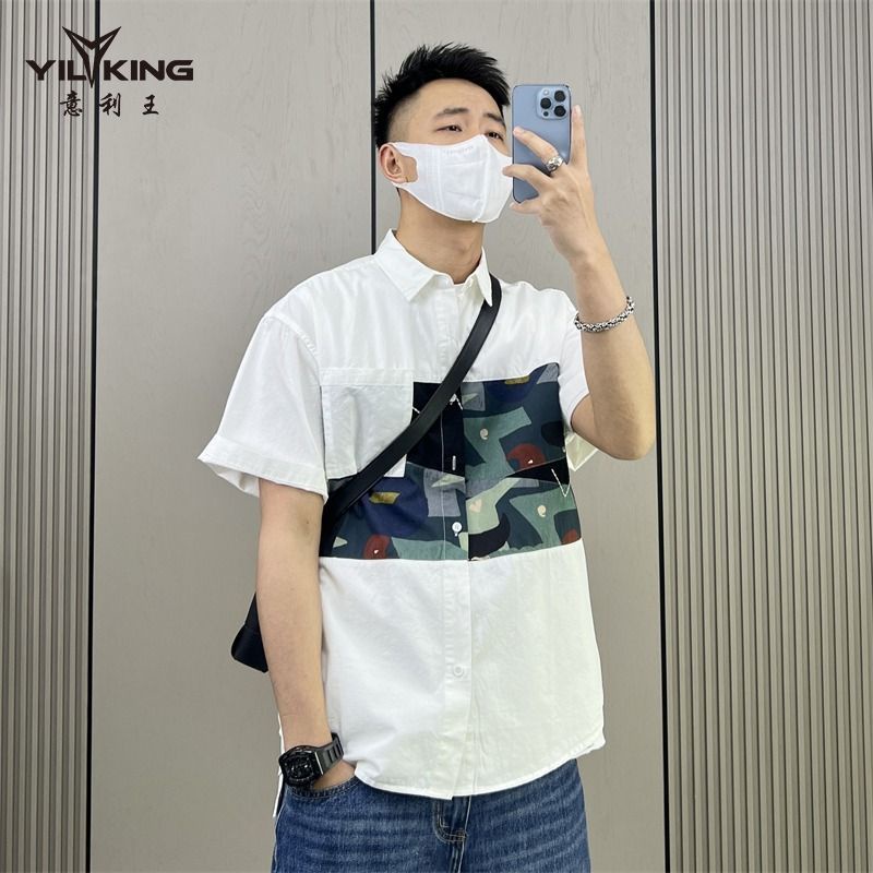 Áo Sơ Mi Nam Ngắn Tay Phong Cách Yohji Cổ Điển Thời Trang Mùa Hè 2023