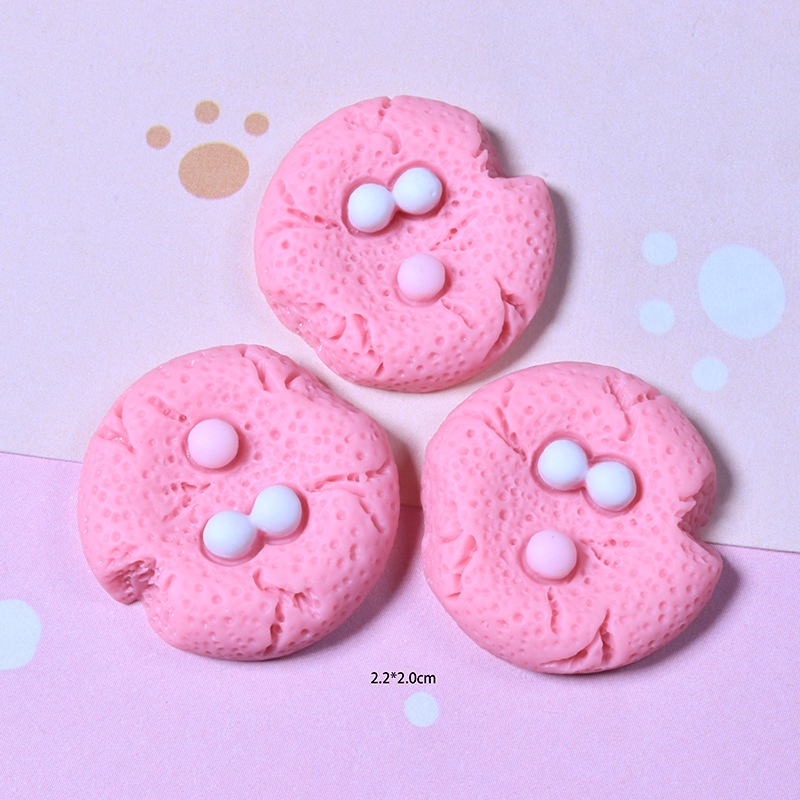 Set 10 Miếng Dán Resin Hình Bánh Quy Hoạt Hình DIY Trang Trí Ốp Điện Thoại