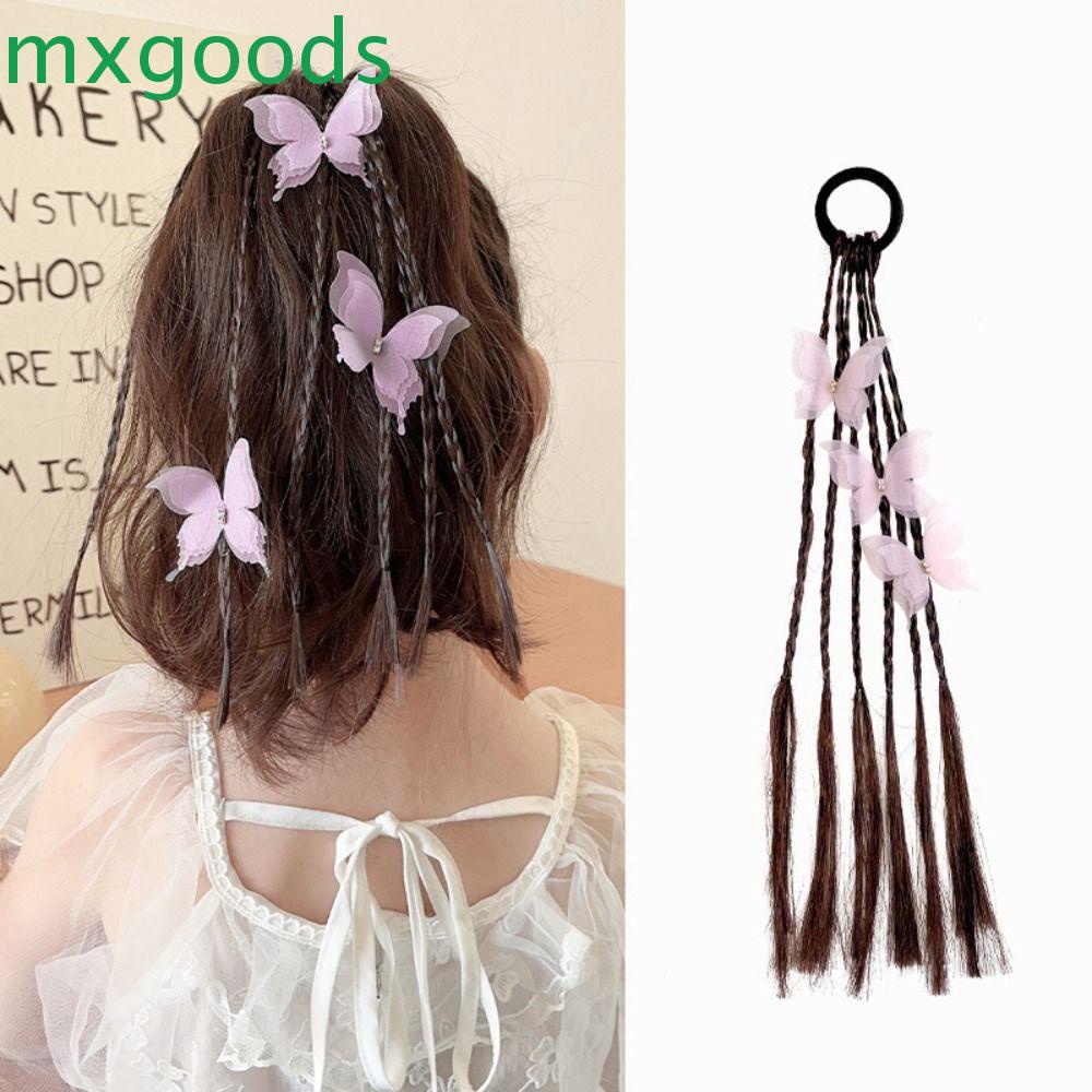 MXGOODS Tóc Giả Thắt Bím Đuôi Ngựa Hình Tai Thỏ Dễ Thương Cho Bé Gái