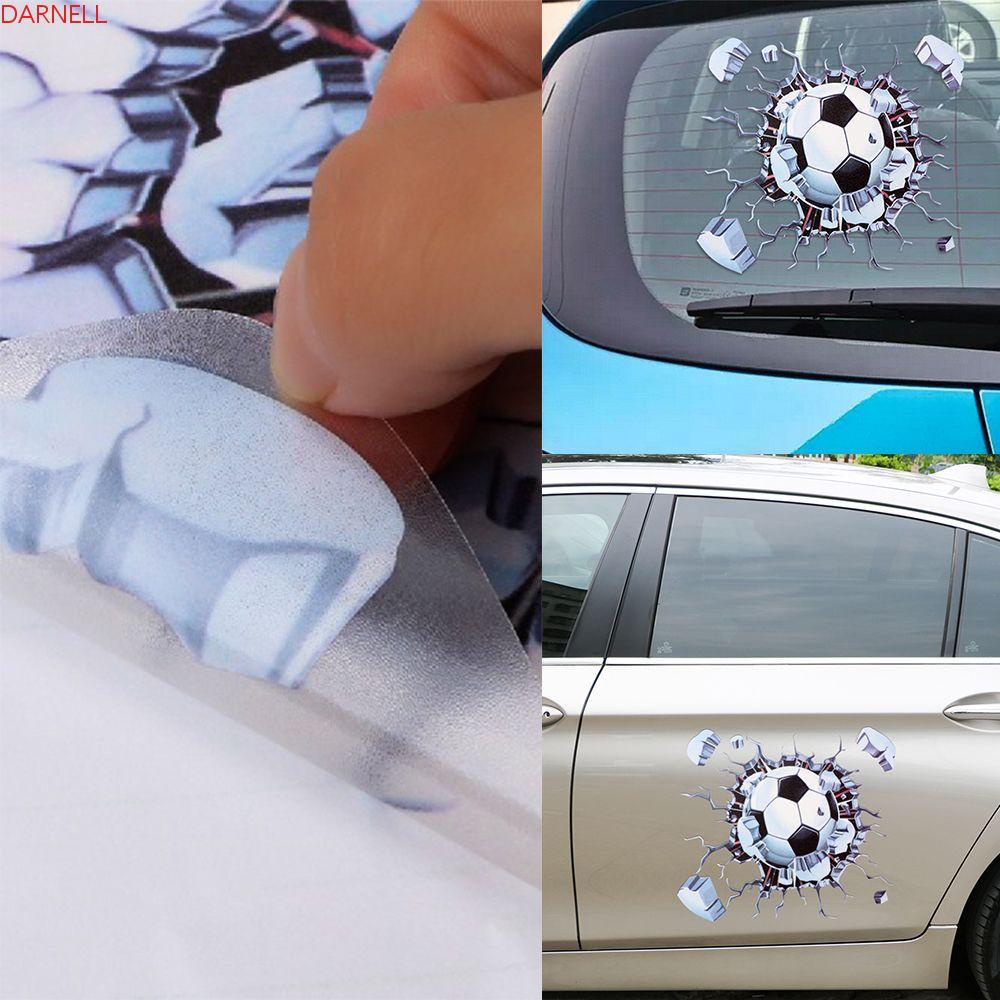 DARNELL Miếng Dán Trang Trí Xe Hơi Hình Quả Bóng Đá Thời Trang