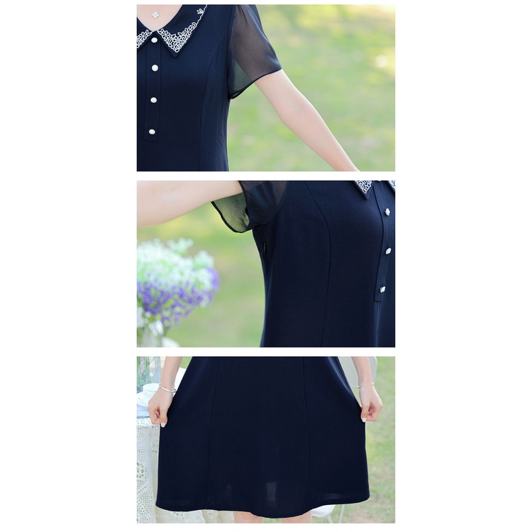 Đầm Chiffon Tay Ngắn Phong Cách Phương Tây Thời Trang Mùa Hè 2022 Mới Mẻ