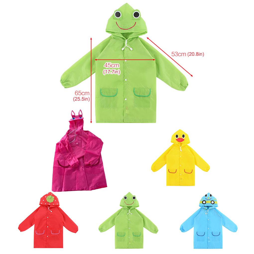 Áo Mưa Dây Rút 90cm - 130cm Chống Thấm Nước Thoáng Khí Có Túi Tiện Dụng Cho Bé