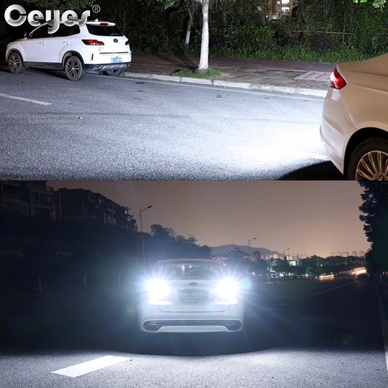 Set 2 Đèn LED Tín Hiệu 1156 P21W BA15S 7440 W21W 12V T15 W16W 3030 Ánh Sáng Trắng Dành Cho Ô Tô