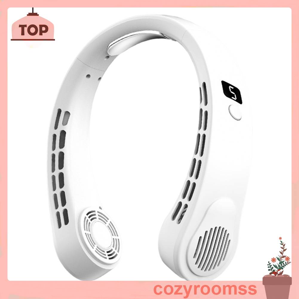 Quạt Làm Mát Đeo Cổ Nhanh Chóng Màn Hình Kỹ Thuật Số Di Động Cho Nam Và Nữ