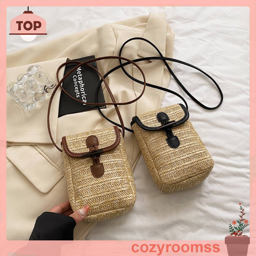 Túi Đeo Chéo Đan Lát Phong Cách Bohemian Thanh Lịch Dành Cho Nữ