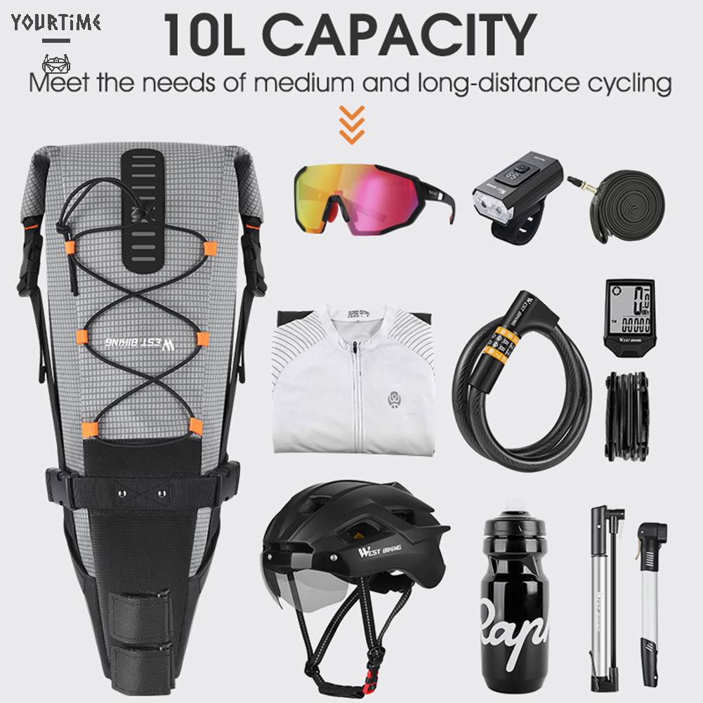 Túi Đựng Đồ Gắn Yên Sau Xe Đạp Dung Tích 10L Tiện Dụng