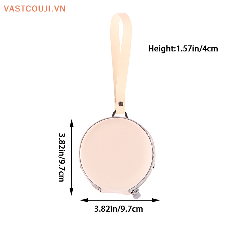 1 Túi Đựng Mắt Kính Hình Tròn Có Khóa Kéo Tiện Dụng