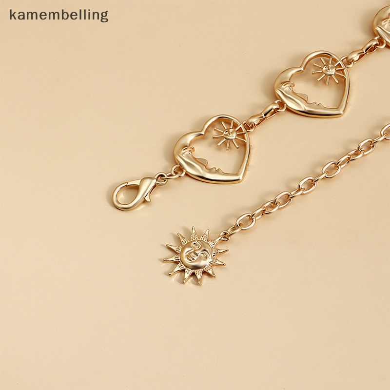 Thắt Lưng Dây Xích Mặt Hình Mặt Trăng / Mặt Trời / Mặt Trời Bằng Kim Loại Phong Cách Punk Gothic Harajuku Punk Cho Nữ