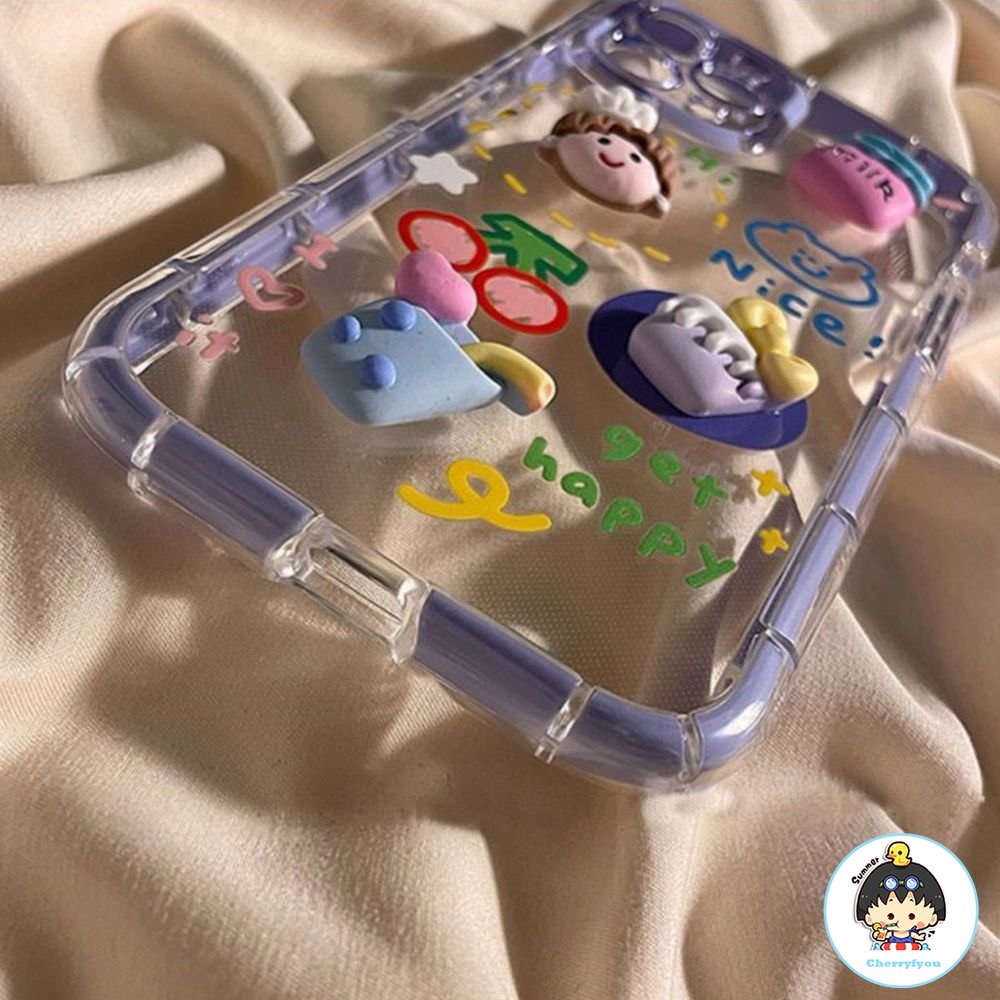 Ốp Điện Thoại TPU Mềm Chống Trượt Chống Rơi Họa Tiết Hoạt Hình Graffiti Cho IPhone 14 11 13 12 Pro Max 8 7 Plus X