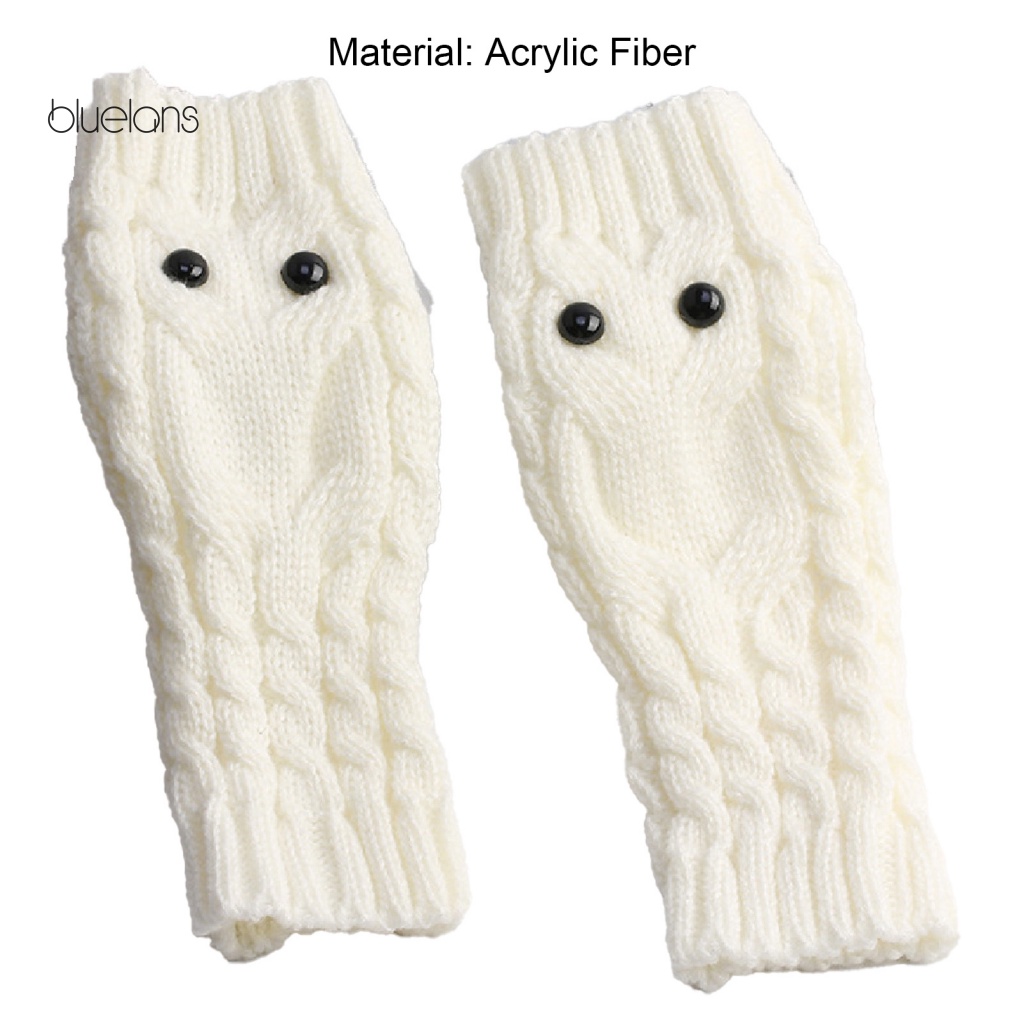 1 Đôi Găng Tay Mùa Đông Sợi Acrylic Co Giãn Chống Trượt