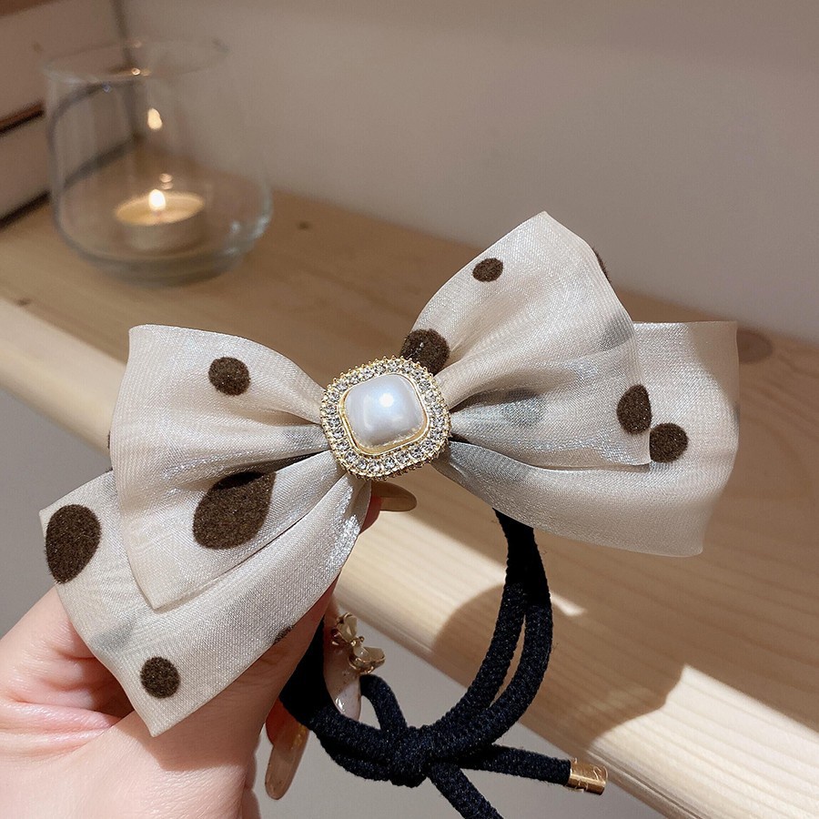 Dây Buộc Tóc Đuôi Ngựa Bằng Da Co Giãn Thời Trang 2023