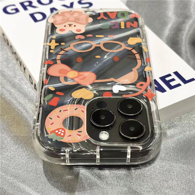 Ốp Điện Thoại Mềm Trong Suốt In Hình Gấu Hello Kitty Cho Iphone 14Promax 1312 / 11 7 / 8plus xr / sins T7LX
