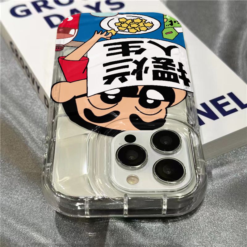 Ốp Điện Thoại Mềm Trong Suốt In Hình Shin-Chan Cho Iphone 14Promax 1312 / 11 7 / 8plus xr / sins U1HD