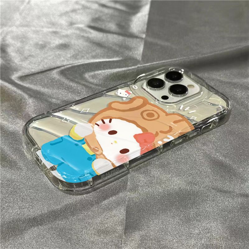 Ốp Điện Thoại Dẻo Họa Tiết Hoạt Hình Kitty Dễ Thương Chống Sốc Cho iPhone12 14Promax 78Plus 1311