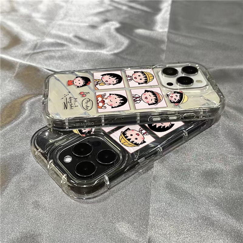 Ốp Điện Thoại Dẻo Trong Suốt Họa Tiết Hoạt Hình Maruko Cho iPhone14promax 1312 / 11 7 / 8plus xr / sins 667Z