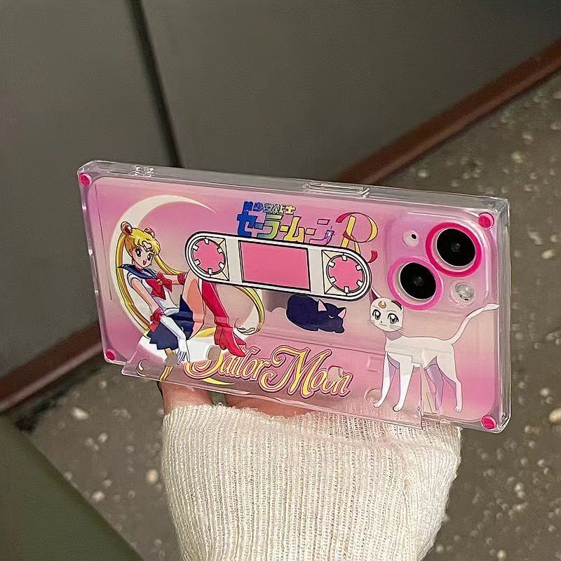 Ốp Điện Thoại Hình Cô Gái Xinh Đẹp Có Giá Đỡ Cho iPhone13 916R max14pro12 11 xs