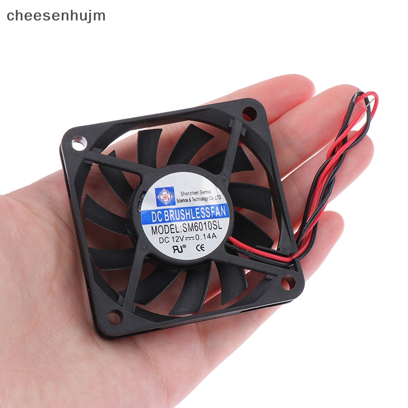 Quạt Tản Nhiệt Không Chổi Than 5-15V 60mm Màu Đen 6010 DC 12V Tiện Dụng