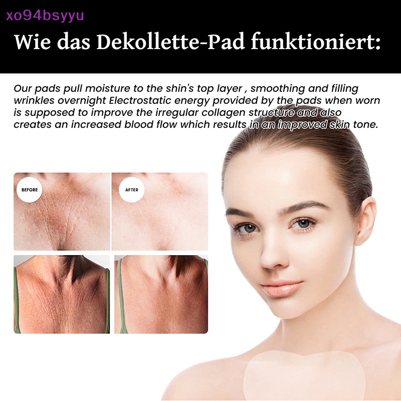 Set 5 Miếng Dán Ngực Xo94Bsyu Bằng Silicon Trong Suốt Dưỡng Ẩm Chống Nếp Nhăn Chống Lão Hóa Có Thể Tái Sử Dụng