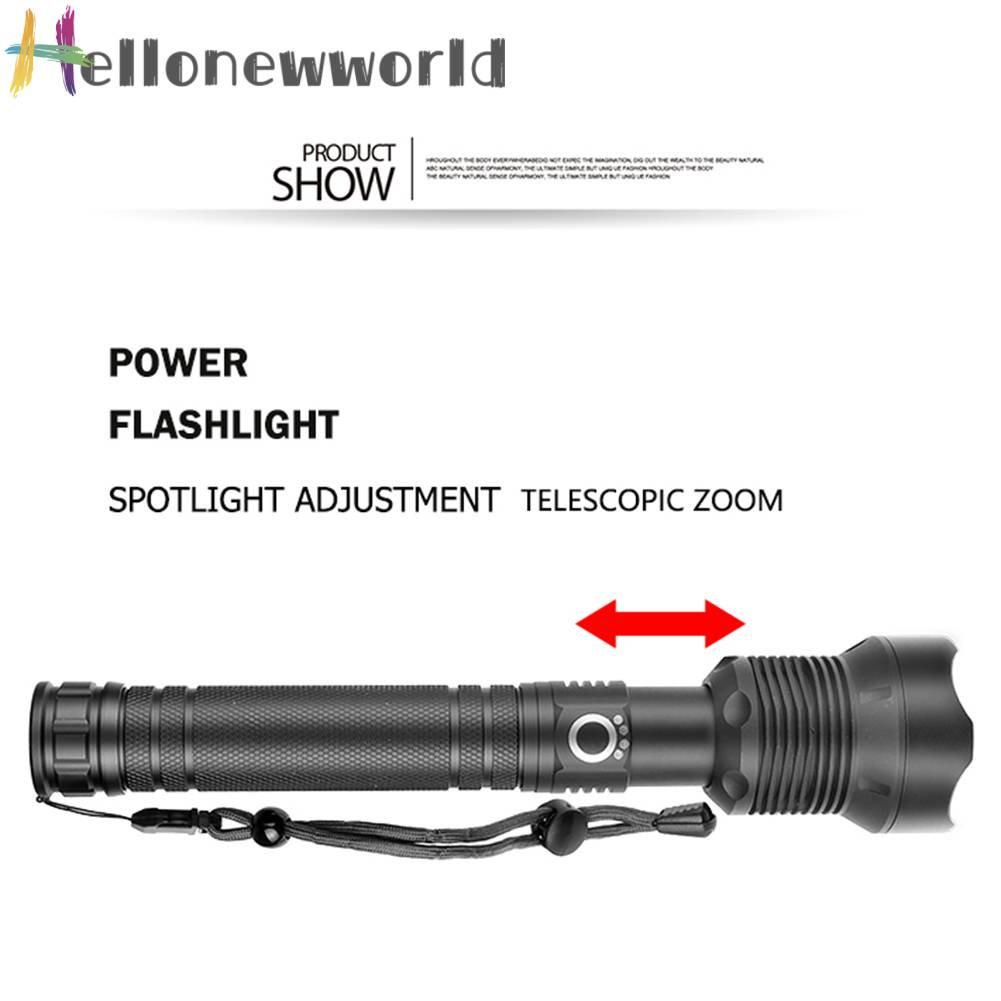 Đèn Pin XHP70 LED 3 Chế Độ 2000LM Chống Thấm Nước IPX4 Sạc USB Tiện Dụng