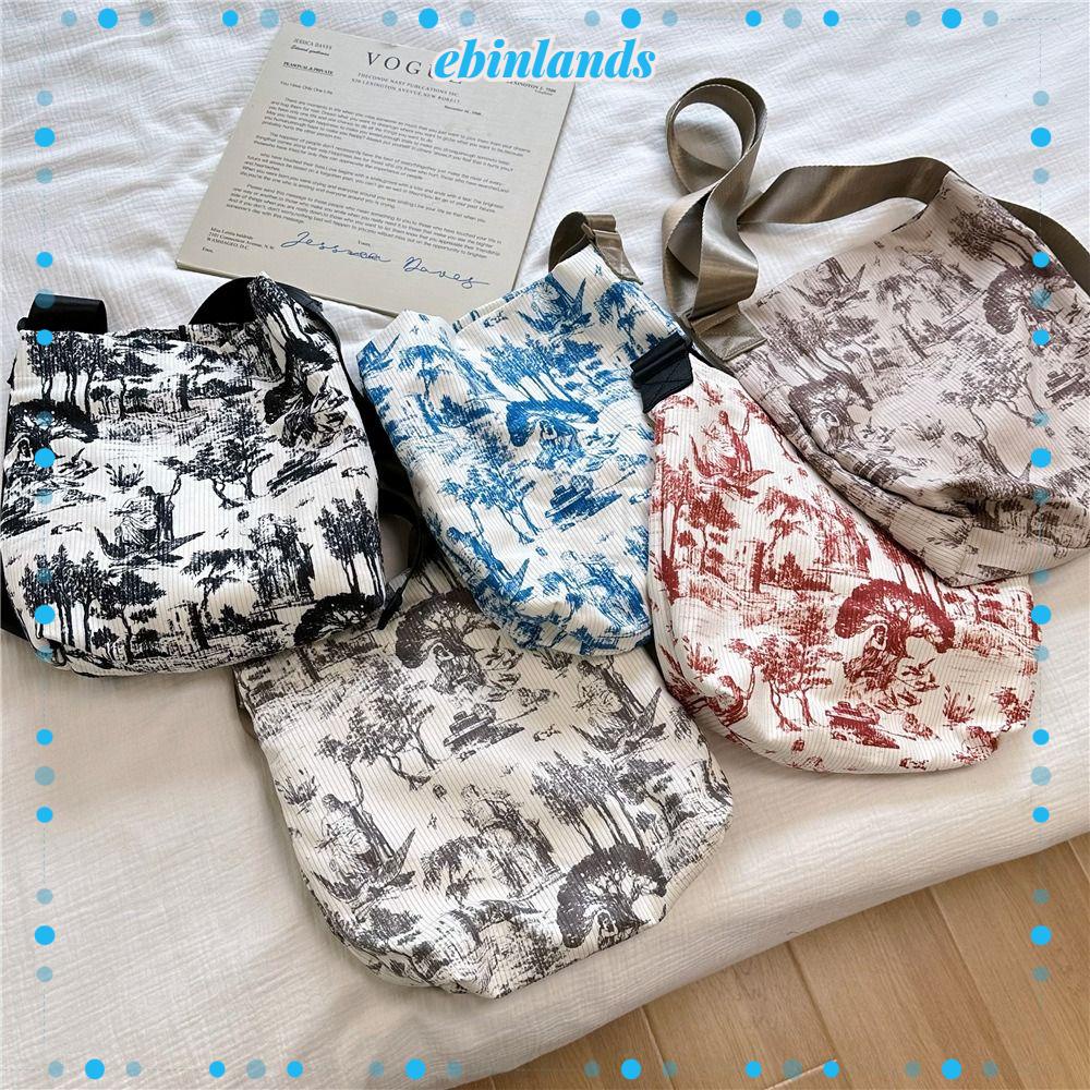 EBINLANDS Túi Đeo Vai / Kẹp Nách Chất Liệu Polyester Sức Chứa Lớn Dễ Thương Cho Nữ