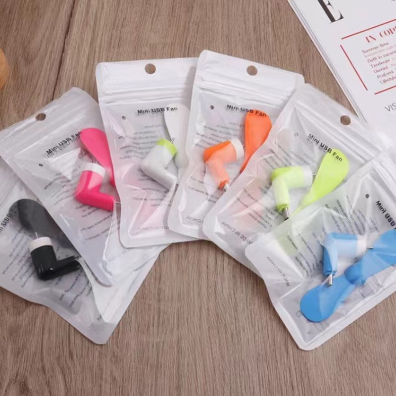Quạt Mini Cầm Tay 2 Trong 1 Cổng Sạc USB Cho Android Apple