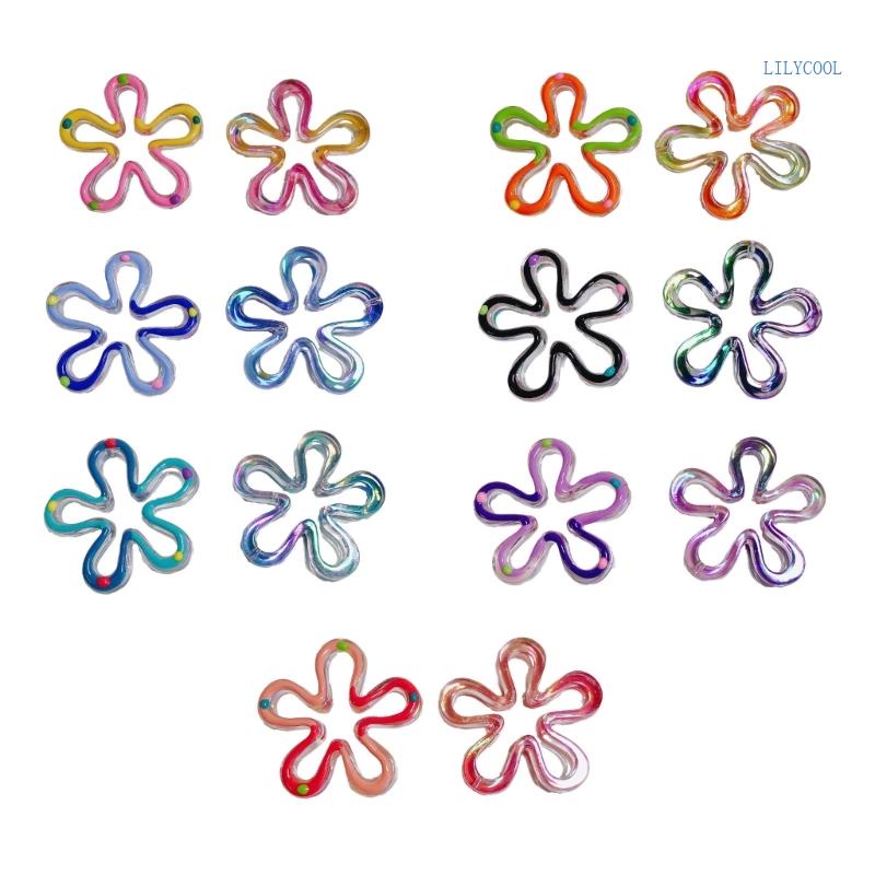 Hạt Charm Hình Hoa Mini Bằng Acrylic Dùng Làm Trang Sức DIY