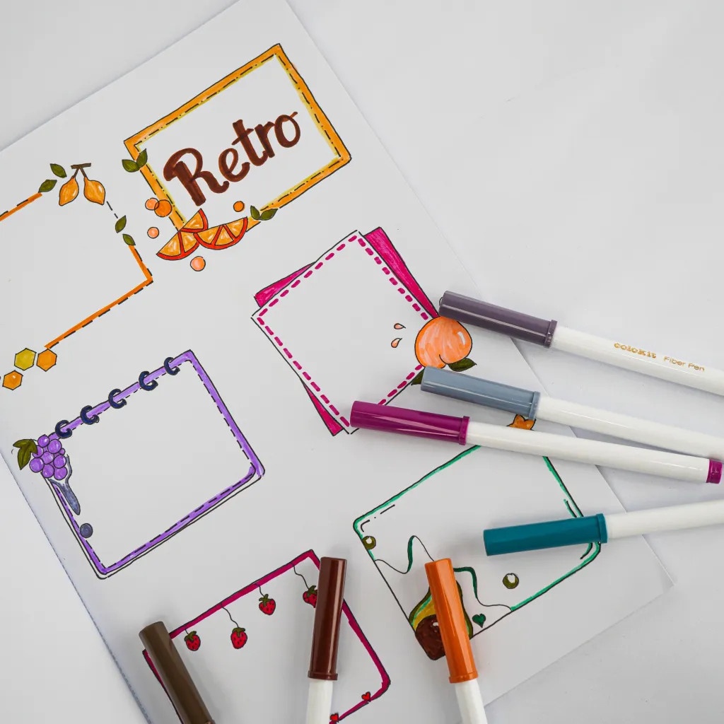 Bộ bút lông 20 màu Retro rửa được Fiber Pen Thiên Long SWM-C009 - Shop có ship hoả tốc