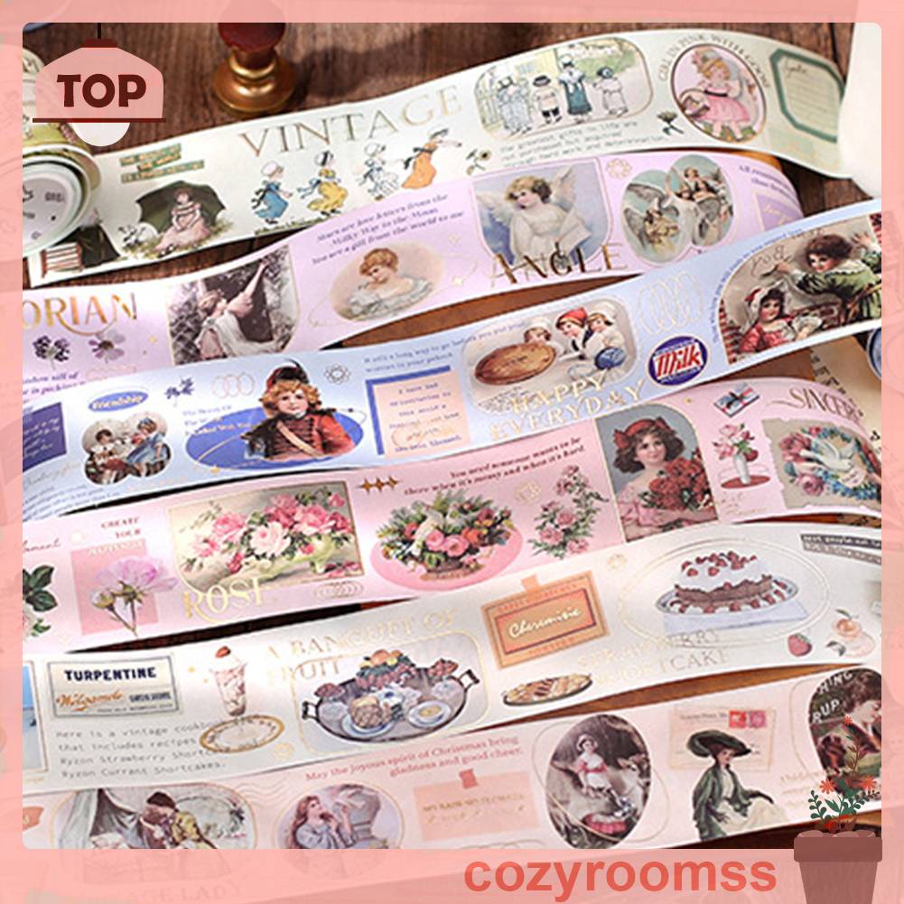 Cuộn Băng Keo Dán Trang Trí Sổ Tay Phong Cách Vintage Sáng Tạo