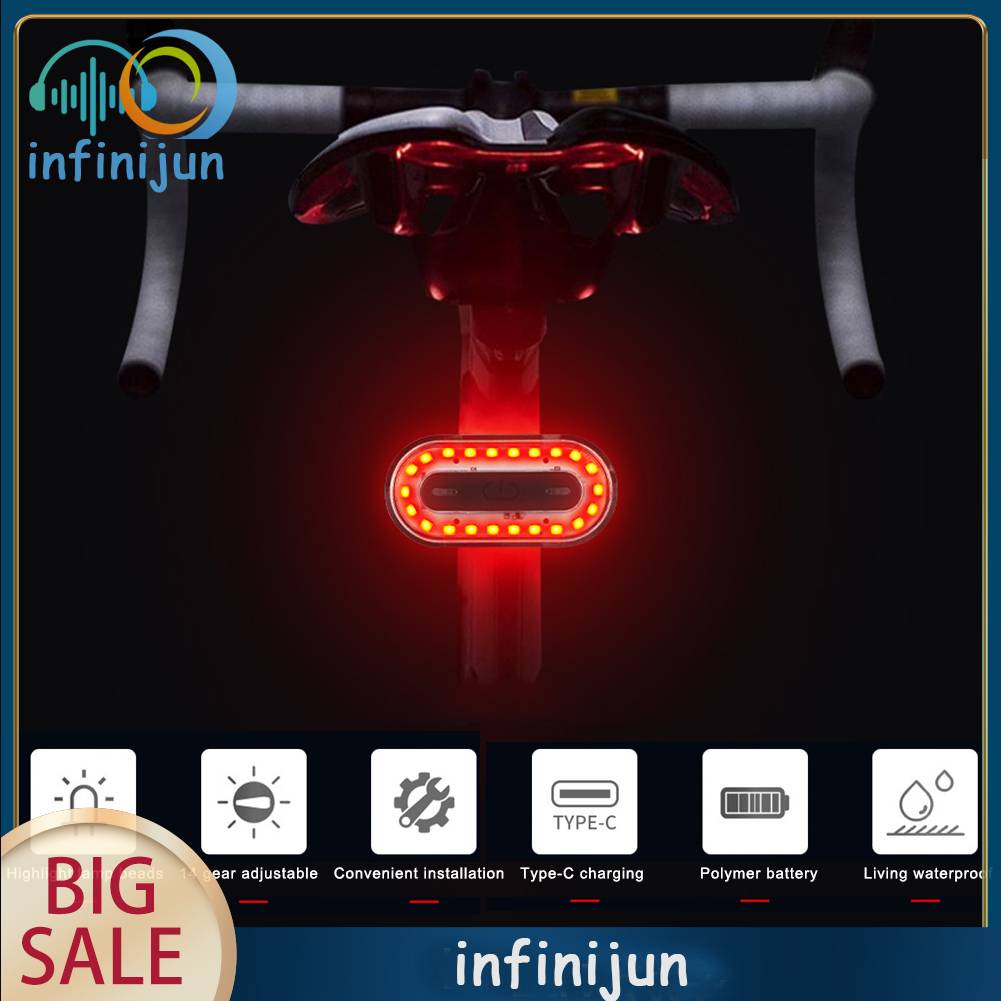 Đèn LED Cảnh Báo Gắn Đuôi Xe Đạp Chống Thấm Nước