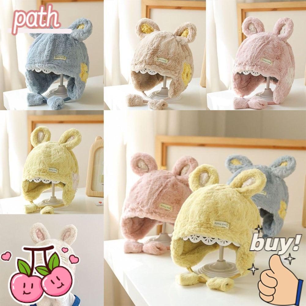 PATH Mũ Trùm Tai Thỏ Màu Trơn Chống Gió