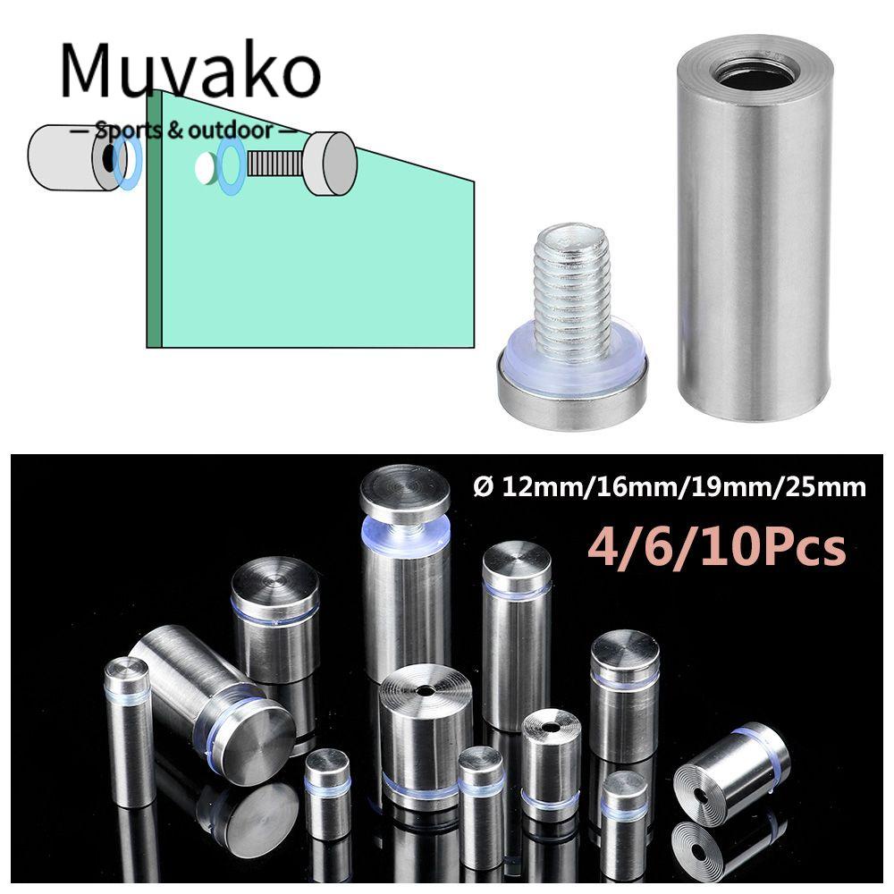 MUVAKO Set 4 / 6 / 10 Ốc Vít Cố Định Bảng Quảng Cáo Bằng Thép Không Gỉ