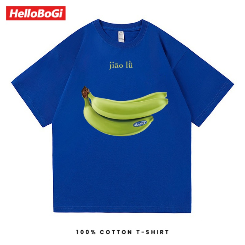 Áo Thun Cotton Tay Ngắn In Hình Quả Chuối Thời Trang Mùa Hè Hàng Mới Dành Cho Bạn Nam