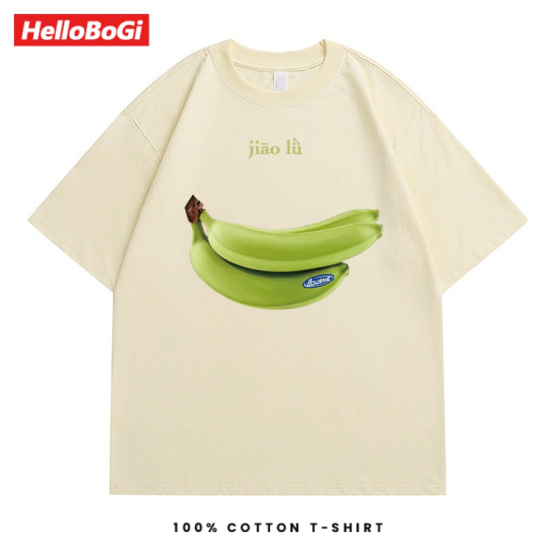 Áo Thun Cotton Tay Ngắn In Hình Quả Chuối Thời Trang Mùa Hè Hàng Mới Dành Cho Bạn Nam