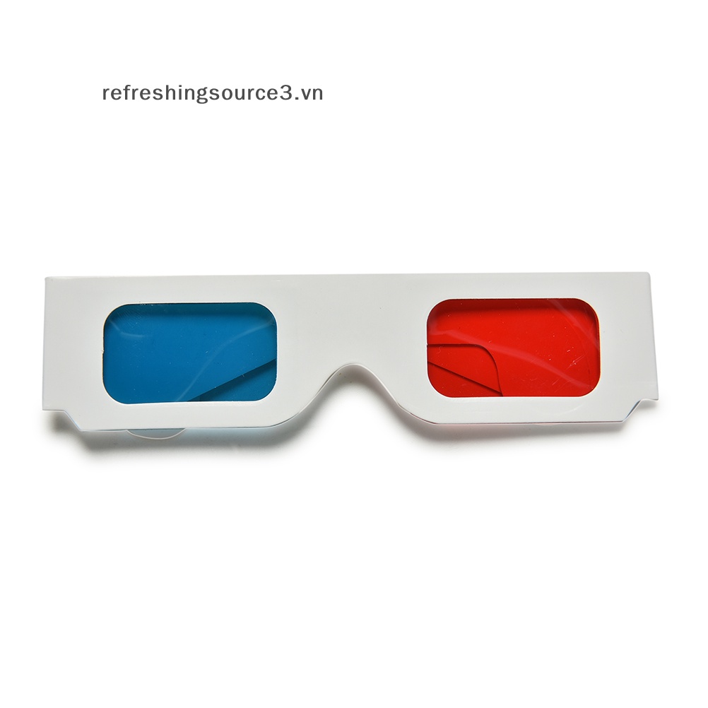 Set 10 Kính 3D Bằng Giấy Các Tông Màu Đỏ / Xanh Dương Cyan Làm Mới Video 3.vn