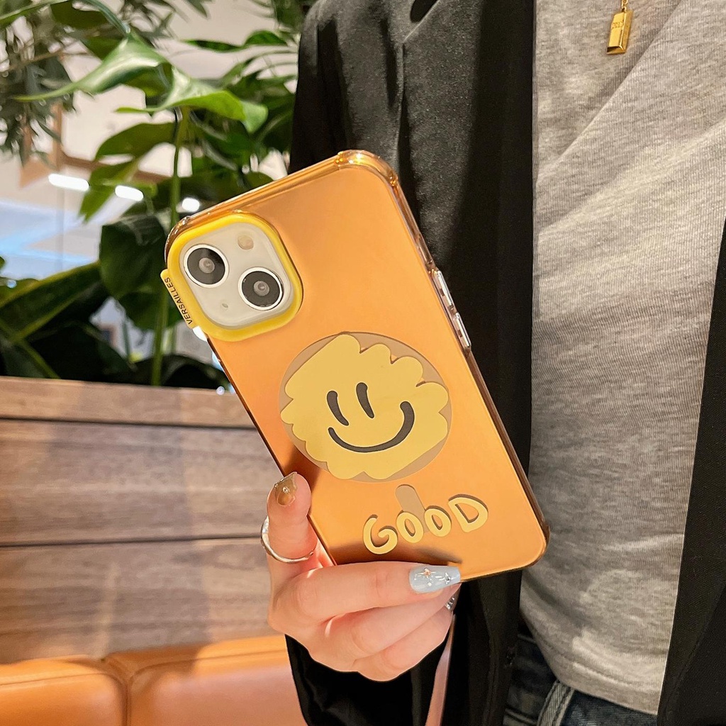 Ốp Điện Thoại Tpu Mềm Nhám Trong Suốt In Họa Tiết Mặt Cười Có Nam Châm Cho iPhone 14 Pro Max 13 12 11